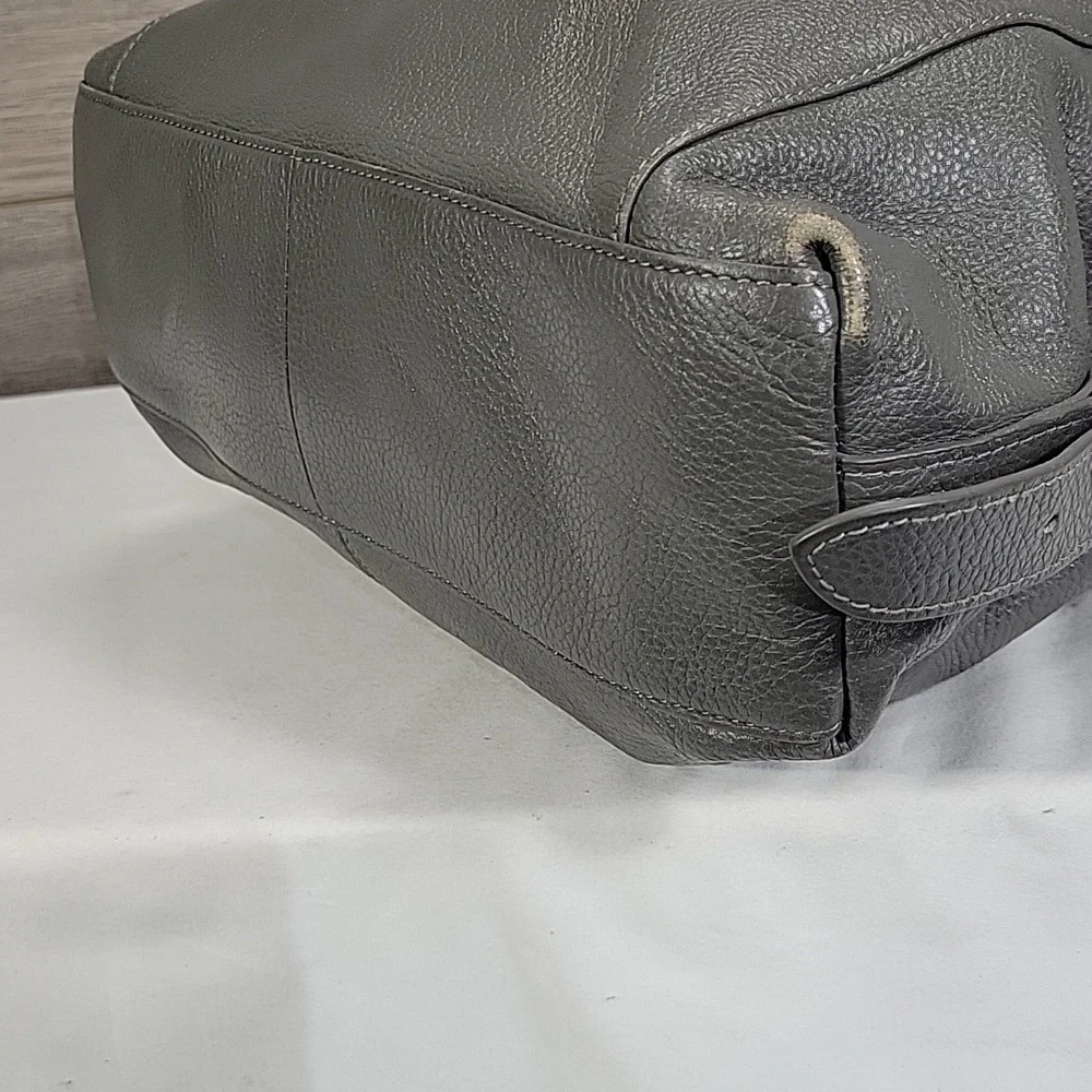 Kristen Bell for Erica Anenberg Gray Pebble Leather Tote Bag